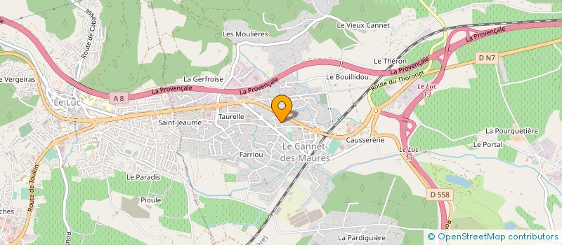 localisation de l'entreprise F.B. TRANSPORT SARL  LE CANNET-DES-MAURES