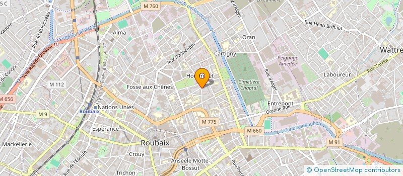 localisation de l'entreprise F. BEUQUE ET COMPAGNIE à ROUBAIX