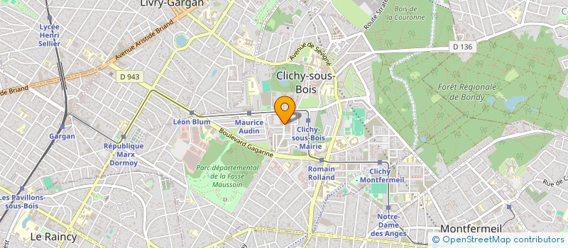 localisation de l'entreprise F & C à CLICHY-SOUS-BOIS