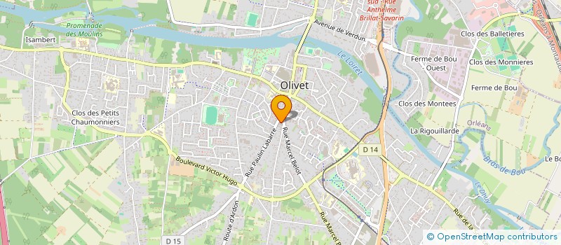 localisation de l'entreprise F & C à OLIVET