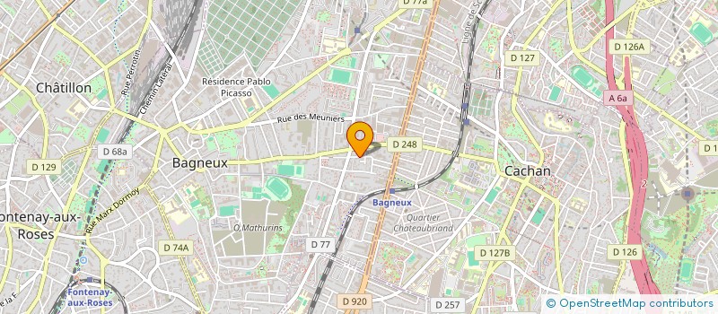 localisation de l'entreprise F C A AUTOMOBILE à BAGNEUX