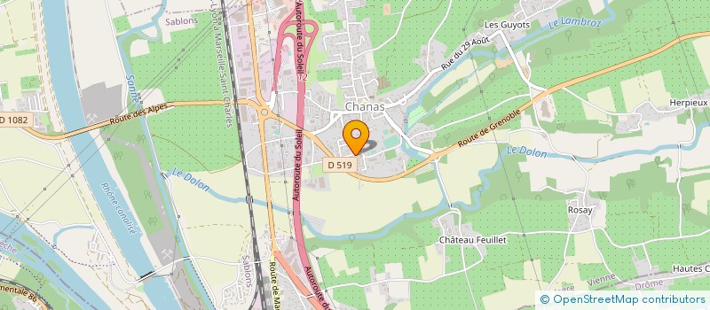 localisation de l'entreprise F.C.C. INFORMATIQUE à CHANAS