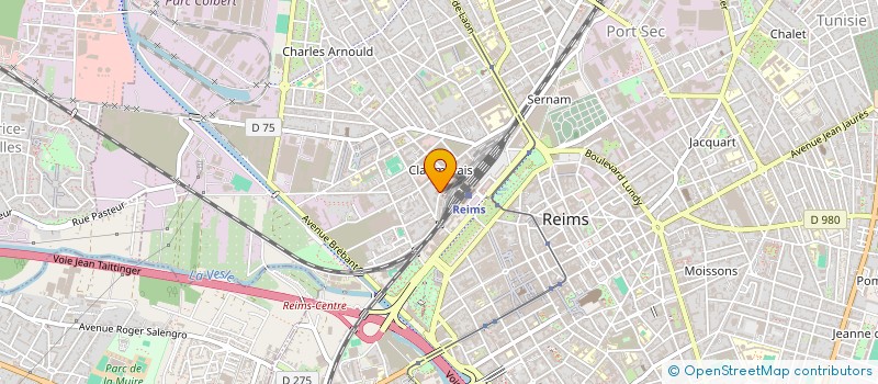 localisation de l'entreprise F.C.F.  REIMS