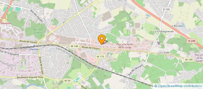 localisation de l'entreprise F.C.H. SUD-LOIRE  BASSE-GOULAINE