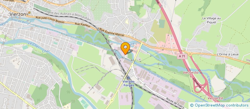 localisation de l'entreprise F.C.I. INDUSTRIES à VIERZON