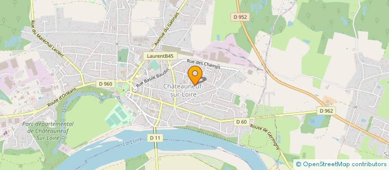 localisation de l'entreprise F.C.K à CHATEAUNEUF-SUR-LOIRE