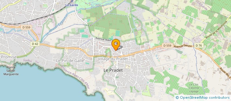 localisation de l'entreprise F.C.L.  LE PRADET