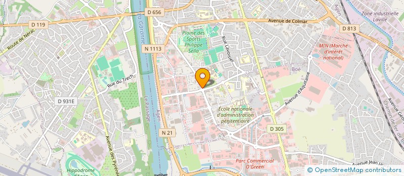 localisation de l'entreprise F.C.L.  AGEN