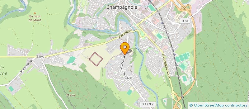 localisation de l'entreprise F.C.L.  CHAMPAGNOLE