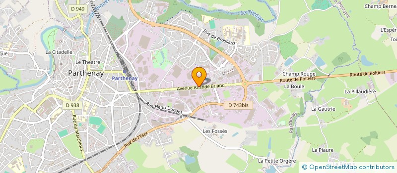 localisation de l'entreprise F&C PARTICIPATIONS  PARTHENAY