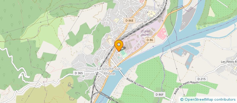 localisation de l'entreprise F.C. RHONE VALLEES 26.07 à LA VOULTE-SUR-RHONE