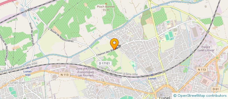 localisation de l'entreprise F CONSTRUCTION  LUNEL