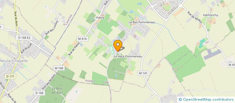 localisation de l'entreprise F.D à AUBERS