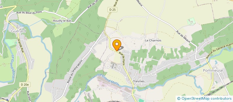 localisation de l'entreprise F.D.B.  POMMEUSE