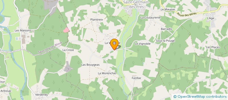 localisation de l'entreprise F.D BTP à SAINT-GERMAIN-DES-PRES