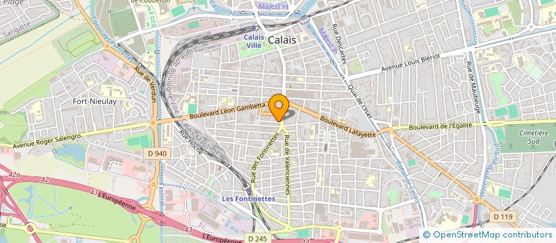 localisation de l'entreprise F.D.C.B.  CALAIS