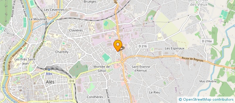 localisation de l'entreprise F.D.F. à ALES