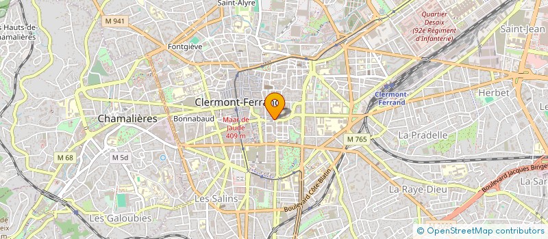 localisation de l'entreprise F.D.M.  CLERMONT FERRAND