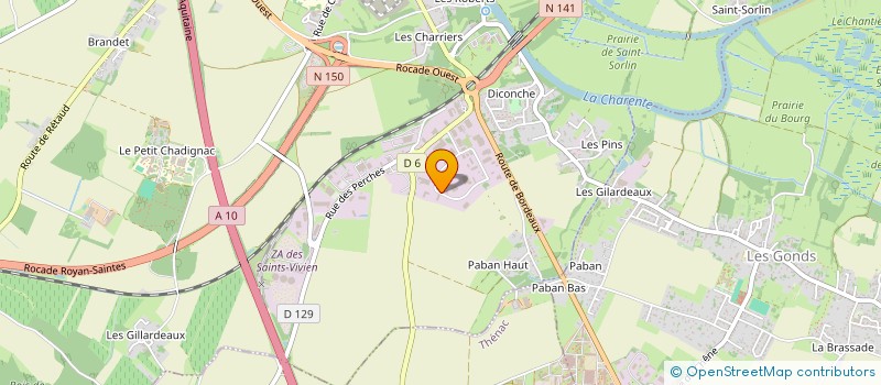 localisation de l'entreprise F D MFREO DE LA CHARENTE MARITIME  SAINTES