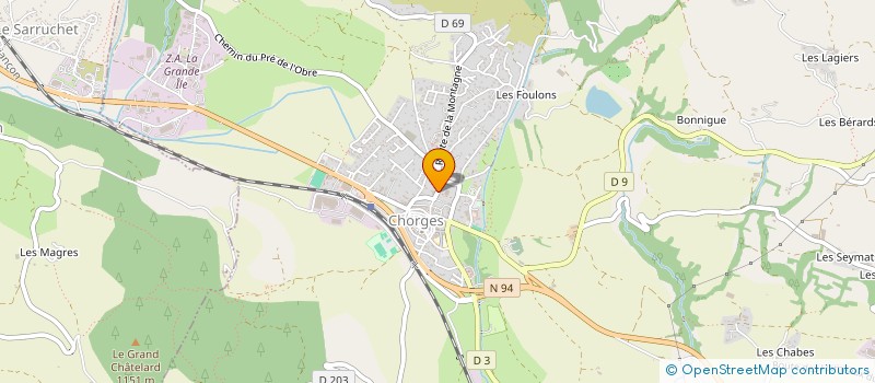 localisation de l'entreprise F.D.N.S.DU à CHORGES
