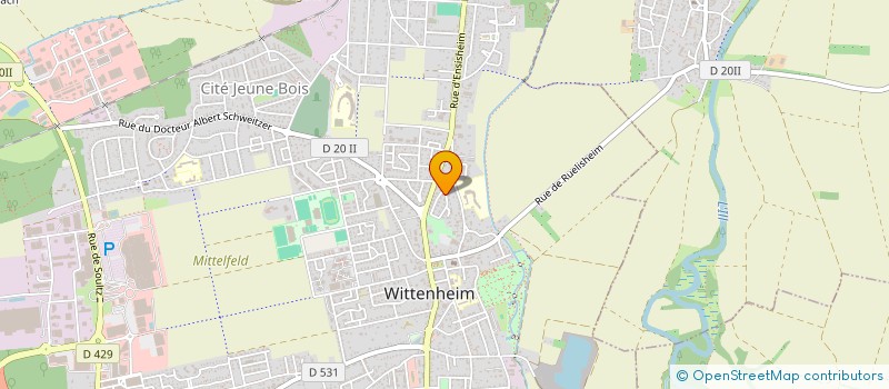 localisation de l'entreprise F & DE  WITTENHEIM