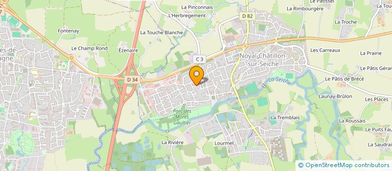 localisation de l'entreprise F DE BRETAGNE  CHARTRES-DE-BRETAGNE