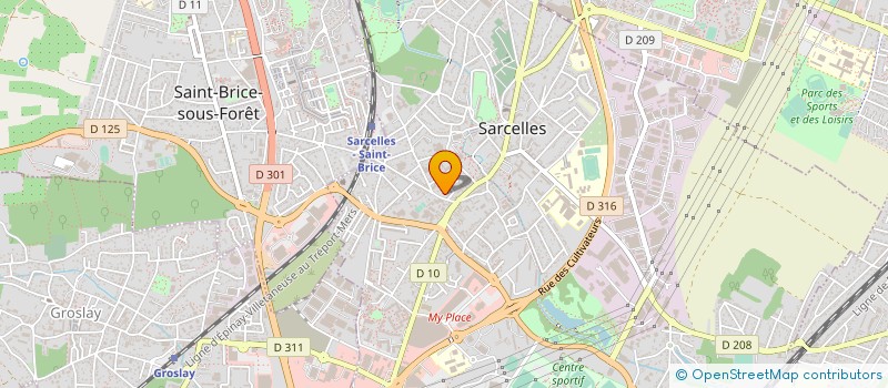 localisation de l'entreprise F. DOLO, A. MAISONNIER, E. FITOUSSI, NOTAIRES  SARCELLES