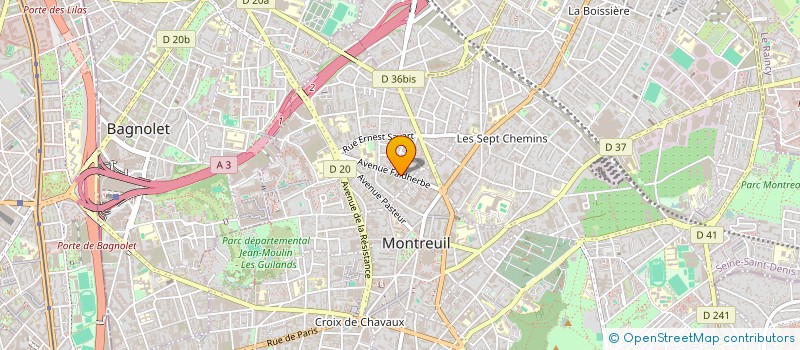 localisation de l'entreprise F.E. 56 à MONTREUIL