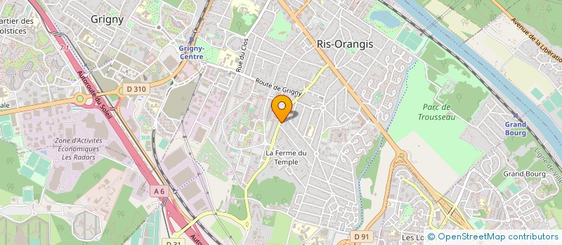 localisation de l'entreprise F.E.B.I - FRANCE ETANCHEITE BARDAGE ISOLATION  RIS-ORANGIS