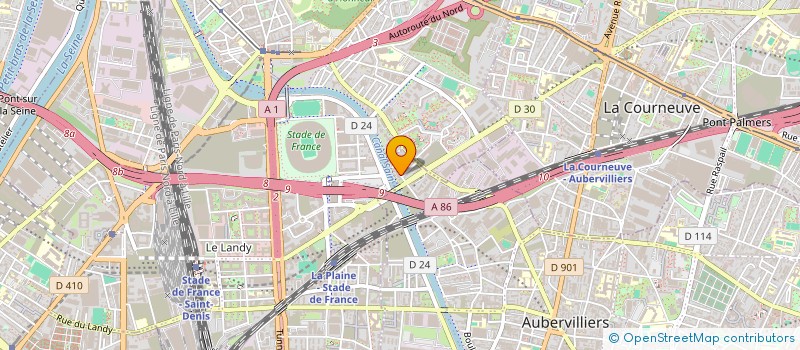 localisation de l'entreprise F. E. I. FINANCES à AUBERVILLIERS
