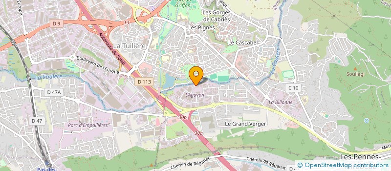 localisation de l'entreprise F E . RA SERVICES ET TRANSPORTS à LES PENNES MIRABEAU