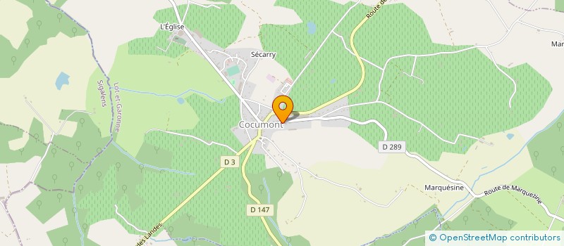 localisation de l'entreprise F.E.T.A.  COCUMONT