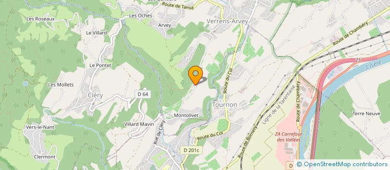 localisation de l'entreprise F-ELECTRONIQUE à VERRENS-ARVEY