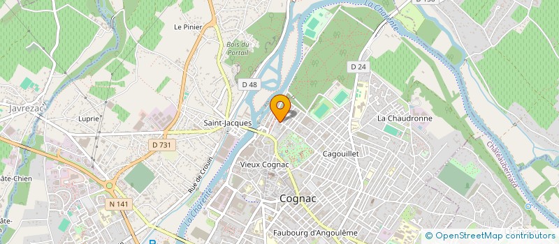 localisation de l'entreprise F. ET L. COURCY à COGNAC