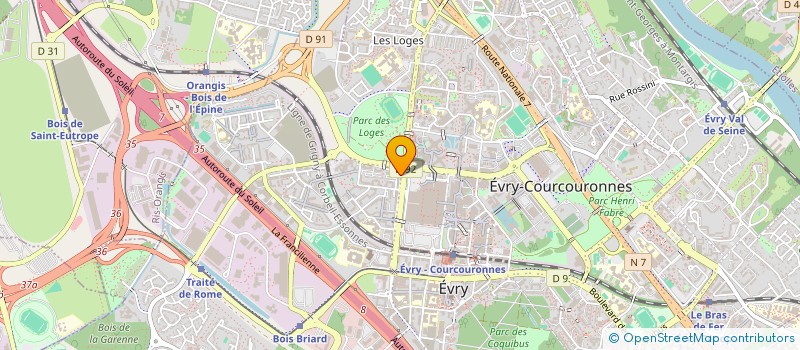 localisation de l'entreprise F.F.C. à EVRY-COURCOURONNES