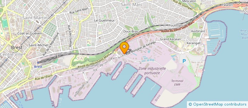 localisation de l'entreprise F.F.G. à BREST
