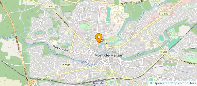 localisation de l'entreprise F.F.I.  MONT-DE-MARSAN