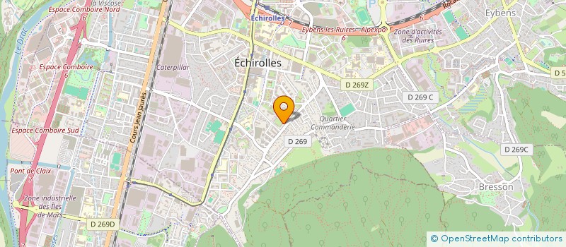 localisation de l'entreprise F&F IMMO à ECHIROLLES