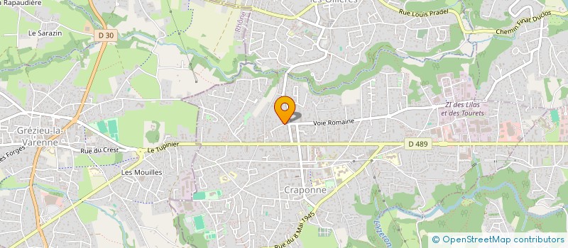 localisation de l'entreprise F & F PARK AVENTURES  CRAPONNE