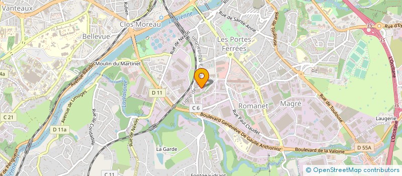 localisation de l'entreprise F FEDIDA SA à LIMOGES