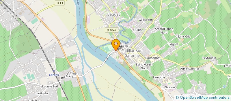 localisation de l'entreprise F. FONTEYRAUD à CADILLAC-SUR-GARONNE