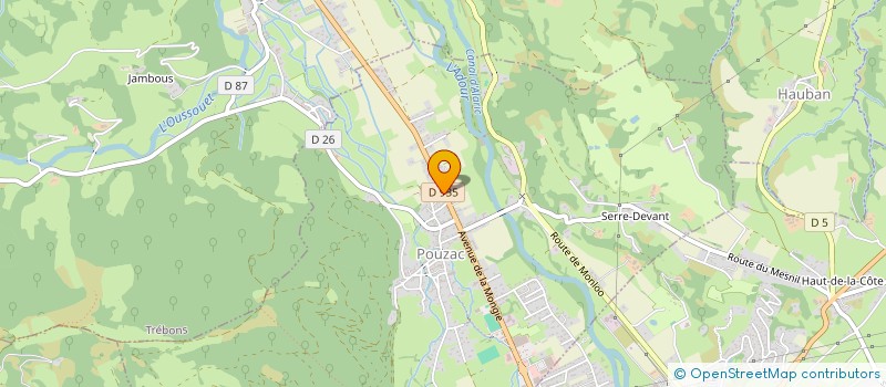 localisation de l'entreprise F & G  POUZAC