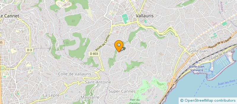 localisation de l'entreprise F.G.A IMMO à VALLAURIS