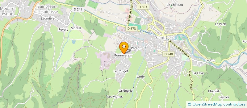 localisation de l'entreprise F G D à SAINT-CERE