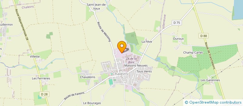 localisation de l'entreprise F.G.D.E.  CHALEINS