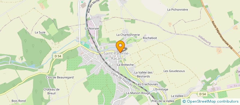 localisation de l'entreprise F.G.F GOUMON FRANCK à SAINT-PATERNE-RACAN