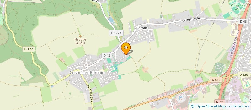 localisation de l'entreprise F.G.H.  COSNES-ET-ROMAIN