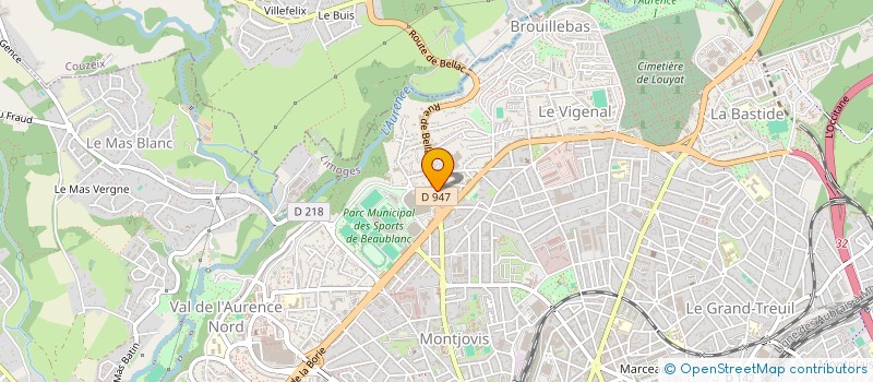 localisation de l'entreprise F. G. I.  LIMOGES