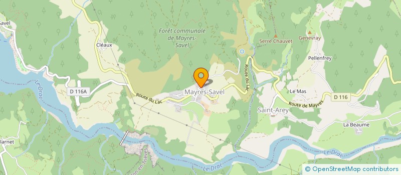 localisation de l'entreprise F.G. IMMOBILIER  MAYRES-SAVEL