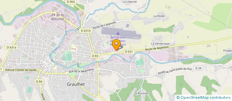 localisation de l'entreprise F.G.M.  GRAULHET